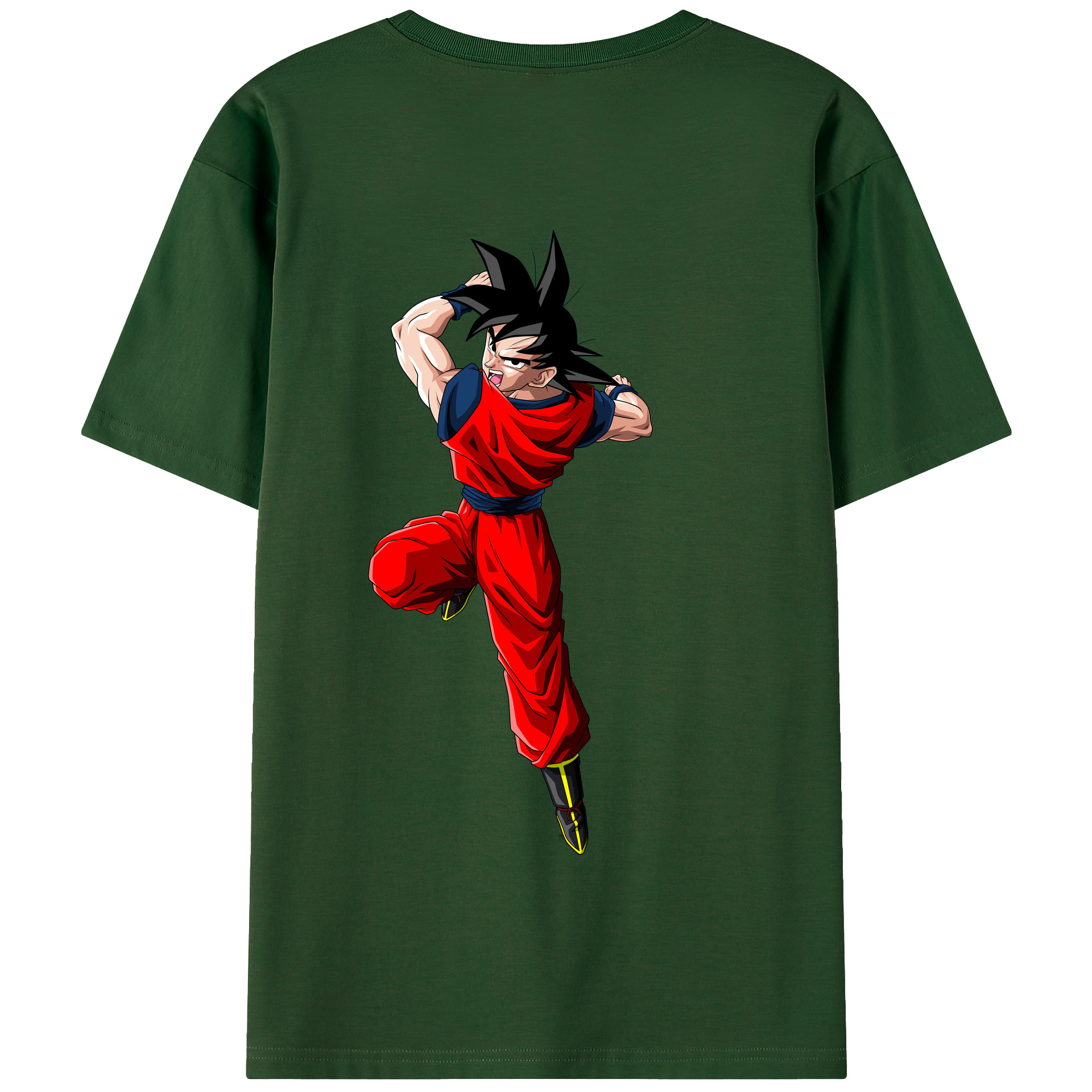 （画像用） ドラゴンボール 孫悟空（そん ごくう）Son Goku カカロット DRAGON BALL Kakarotto 綿100％半袖Tシャツ（背面プリント）